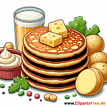 Reibekuchen Clipart zum Thema Essen
