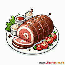 Rinderroulade Clipart zum Thema Essen