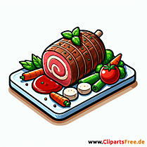Rindsroulade Clipart zum Thema Essen