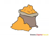 Sack mit Getreide Bild, Clipart, Illustration, Grafik, Zeichnung kostenlos