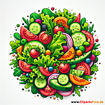 Salat Clipart zum Thema Essen