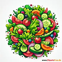 Salat Clipart zum Thema Essen