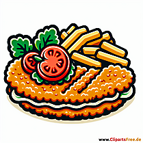 Schnitzel Clipart zum Thema Essen