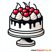 Schwarzwälder Kirschtorte Clipart zum Thema Essen