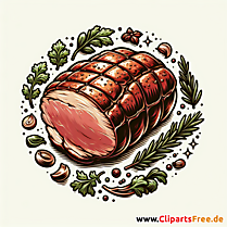 Schweinebraten Clipart zum Thema Essen