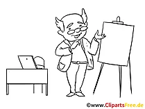 Dozent Clipart, Bild, Zeichnung, Cartoon