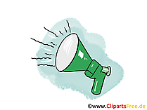 Megaphon Clipart, Grafik, Bild, Illustration