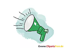 Megaphon Clipart, Grafik, Bild, Illustration