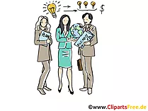 Mitarbeiter im Büro Clipart, Grafik, Bild