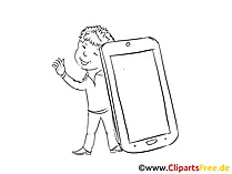 Mobile Online Clipart, Bild, Zeichnung, Cartoon