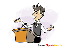Parteileader Bild, Clipart, Grafik, Cartoon, Illustration