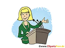 Politikerin Bild, Clipart, Grafik, Cartoon, Illustration
