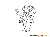 Professor Clipart, Bild, Zeichnung, Cartoon