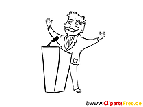 Rednerpult Clipart, Bild, Zeichnung, Cartoon