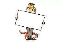 Schild zum Beschriften Clipart, Grafik, Cartoon