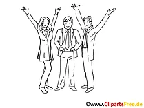 Team, Kollektiv Cliparts schwarz-weiss