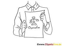 Unternehmensstruktur Clipart schwarz-weiss