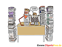 Viel Arbeit Bild, Clipart, Illustration