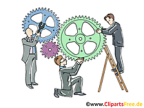 Zusammenarbeit, Kooperation Clipart, Grafik, Bild