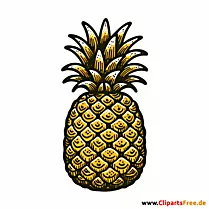 Ananas Clipart zum Thema Obst