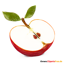 Apfel aufgeschnitten Clipart, Bild, Zeichnung