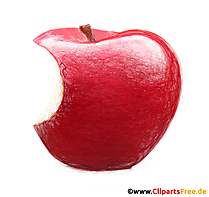 Clip-art mordido pela maçã, imagem, desenho