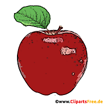 Apfel rot Clipart kostenlos