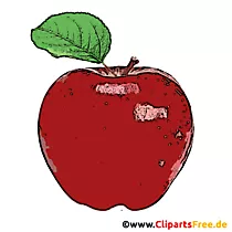Apfel rot Clipart kostenlos