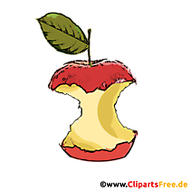 Apfelgriebs Clipart, Bild, Comic