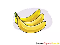 Bananen Illustration, Bild, Clipart kostenlos