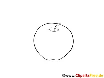 Bild zum Malen Apfel