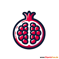 Granatapfel Clipart, Bild, Illustration