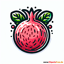 Granatapfel Clipart zum Thema Obst