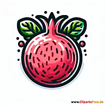 Granatapfel Clipart zum Thema Obst