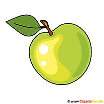 Grüner Apfel Bild, Clipart, Grafik