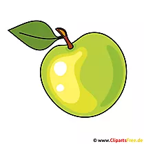 Grüner Apfel Bild, Clipart, Grafik