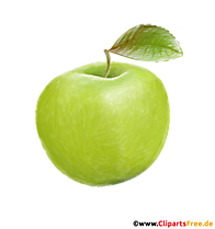 Zöld alma kép, clip art, grafika