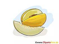 Honigmelone Illustration, Bild, Clipart kostenlos