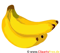 PNG Grafik gelbe Bananen kostenlos zum Drucken