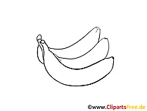 Schwarz-weisse Cliparts Bananen