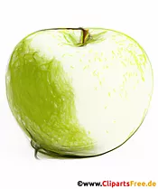 Skizze, Zeichnung grüner Apfel