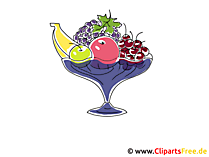 Vase mit Früchten, Obst Clipart