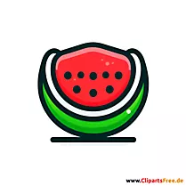 Wassermelone Symbol Clipart, Bild, Illustration