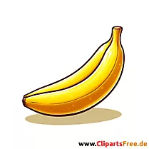 Two Bananas, Pisang Image Clip Art