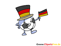 Cartoon-Maskottchen Fussball