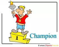 Olîmpiyadên Champion Cartoon Clipart