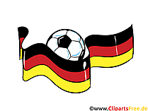 Deutsche Fahne und Fussball - Clipart zu Meisterschaft Deutsche Fahne und Fussball - Clipart zu Meisterschaft