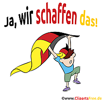 Die deutsche Fahne Fussball-Clipart