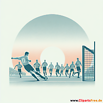 Elfmeter im Fussball Clipart - Bilder zum Thema Fußball