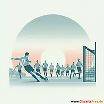 Elfmeter im Fussball Clipart - Bilder zum Thema Fußball